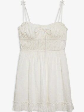 For Love & Lemons Edie Eyelet Slip Dress | White | (M) | NWT
